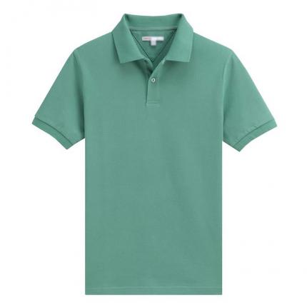 【定制】茶綠色商務(wù)POLO衫短袖男士純棉T恤設(shè)計