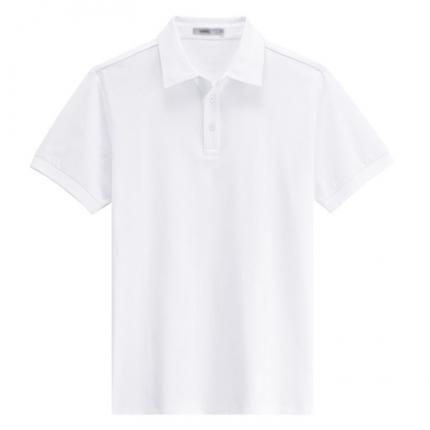 【定制】白色POLO衫定做，原身布衣領(lǐng)免費設(shè)計效果圖