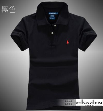 【定制】黑色翻領(lǐng)短袖POLO衫，時(shí)尚款式制作